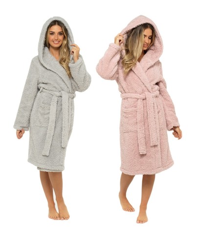 Womens teddy hooded - womens, robe