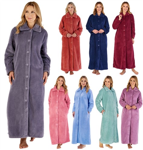 Slenderella button waffle robe - slenderella,
